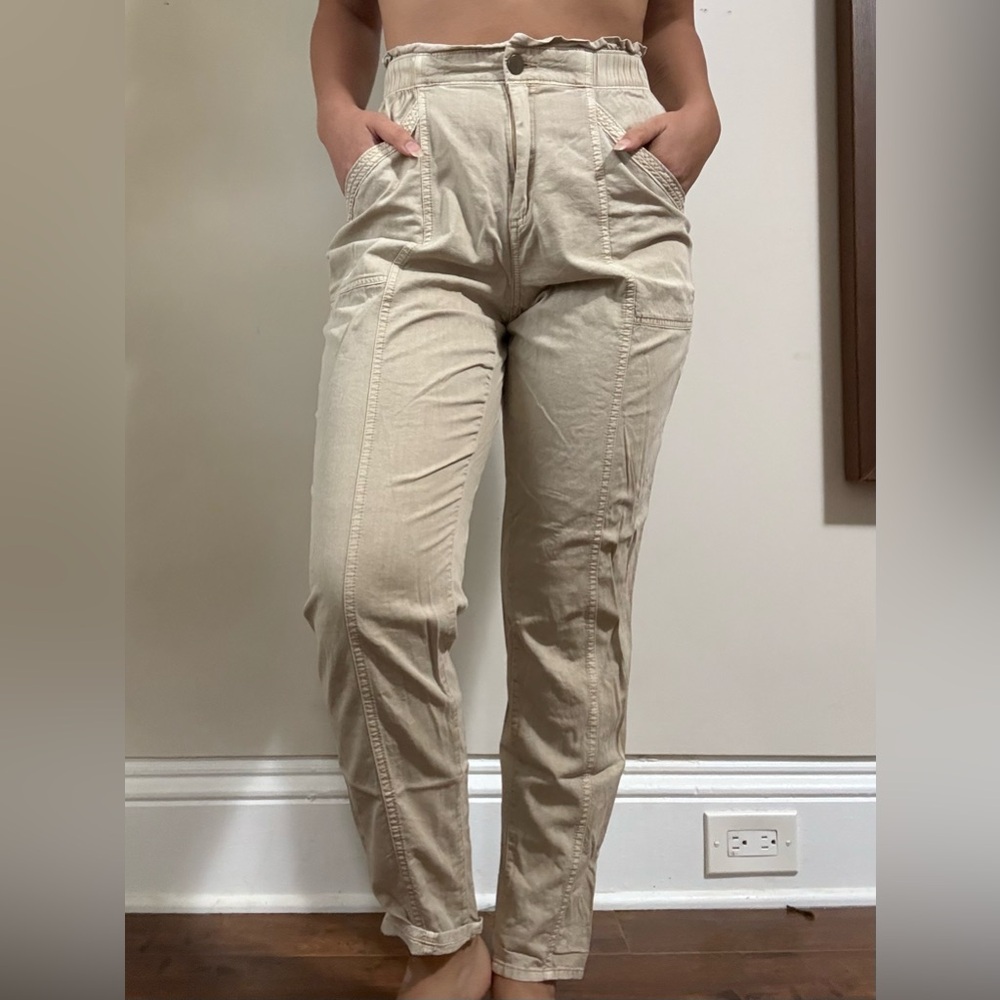 Old Navy Tan High-Waisted Pants